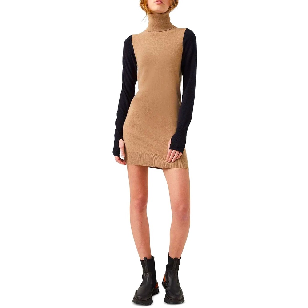 Millia Womens Wool Blend Colorblock Sweaterdress M/L